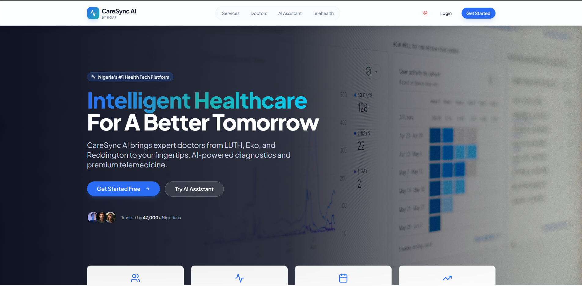 CareSync AI homepage preview